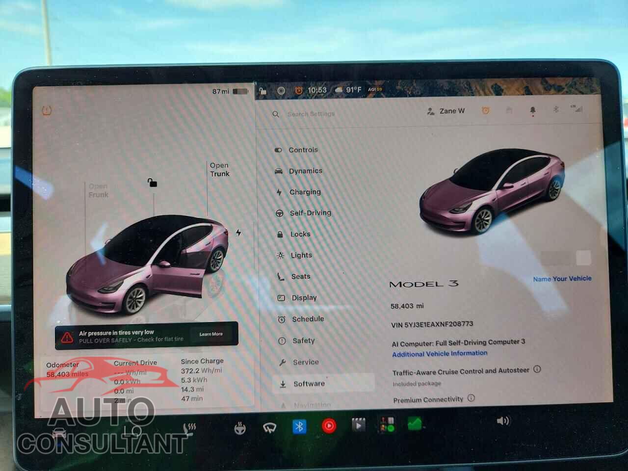 TESLA MODEL 3 2022 - 5YJ3E1EAXNF208773