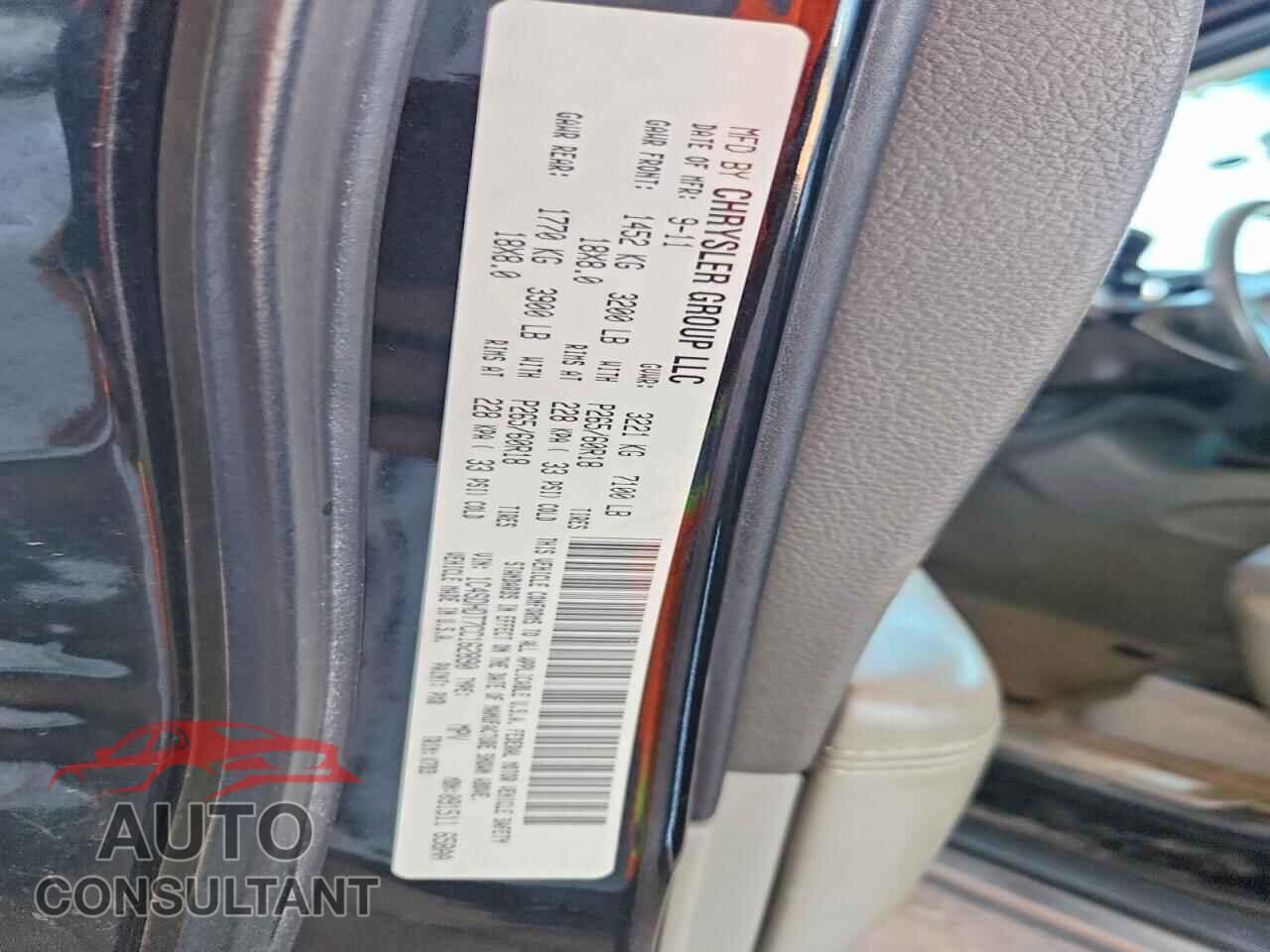 DODGE DURANGO 2012 - 1C4SDHDT7CC162890