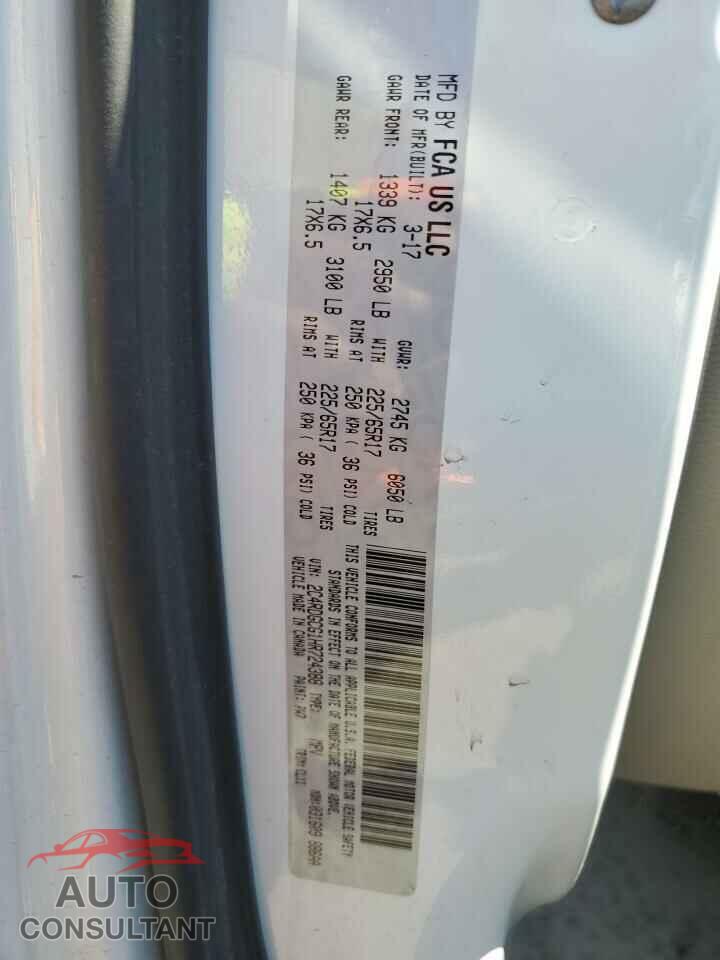 DODGE CARAVAN 2017 - 2C4RDGCG1HR724388