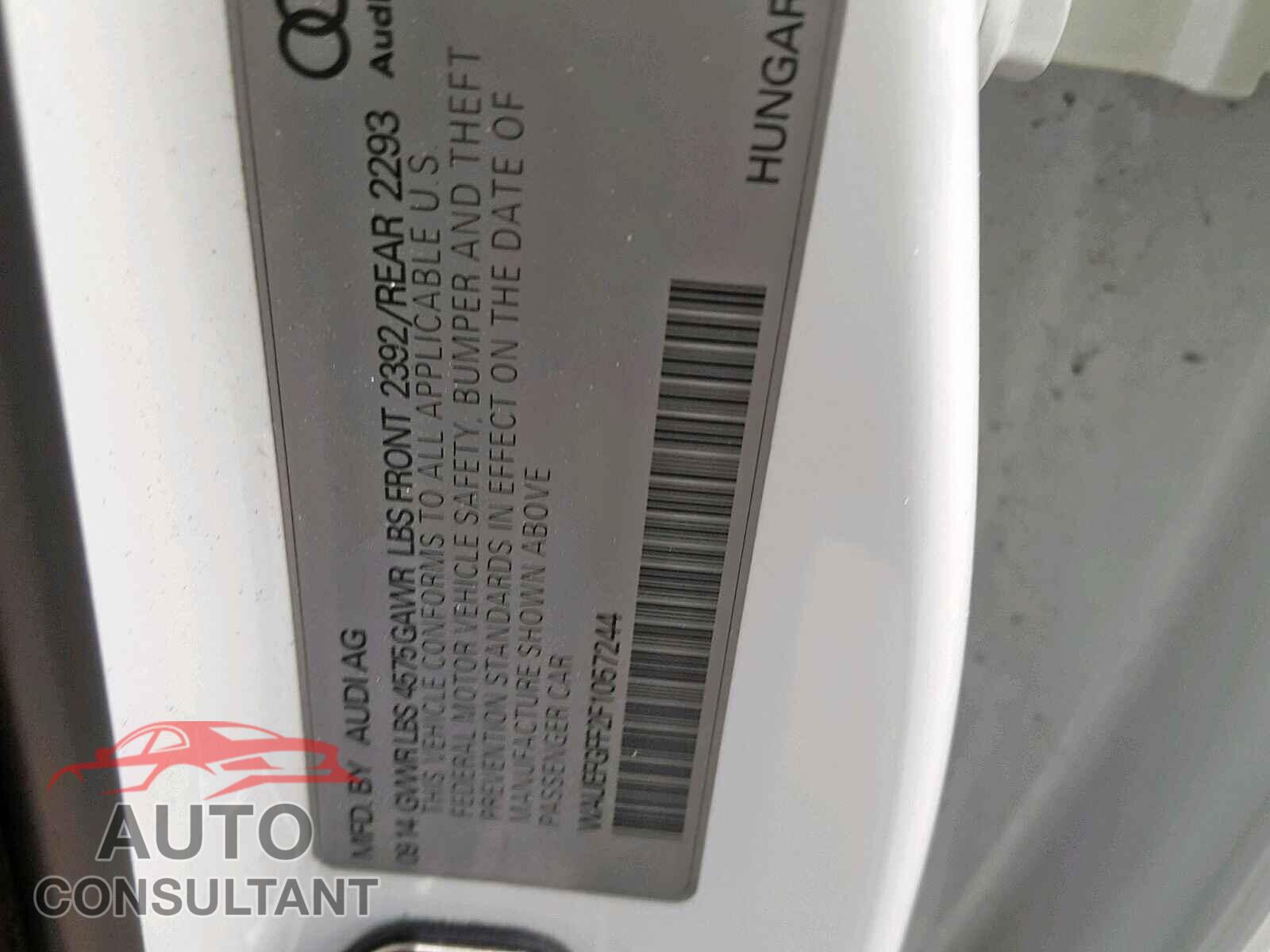 AUDI A3 2015 - WAUEFGFF2F1057244