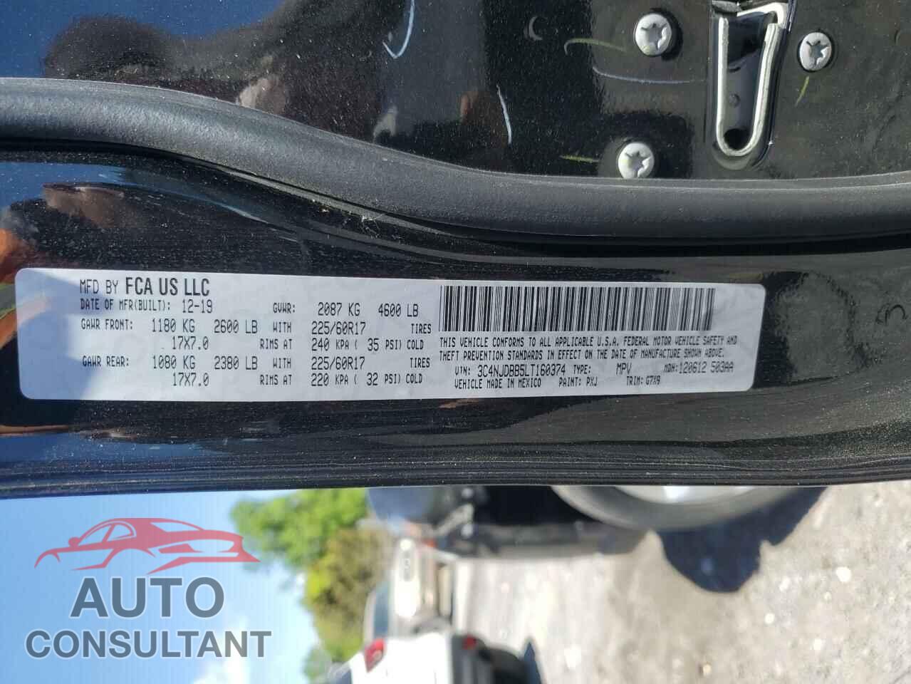 JEEP COMPASS 2020 - 3C4NJDBB5LT160374