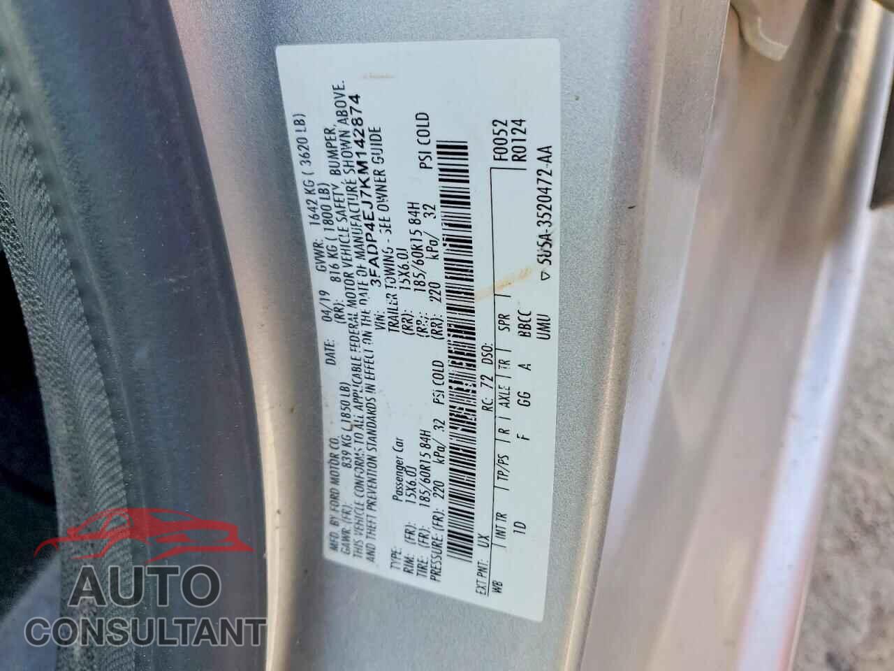 FORD FIESTA 2019 - 3FADP4EJ7KM142874