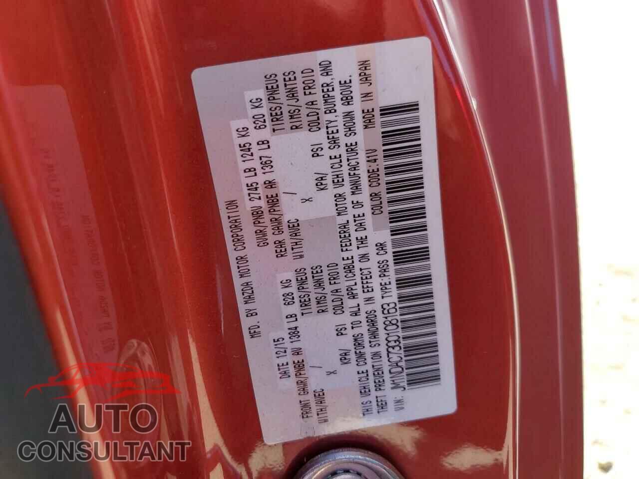 MAZDA MX5 2016 - JM1NDAC73G0108163
