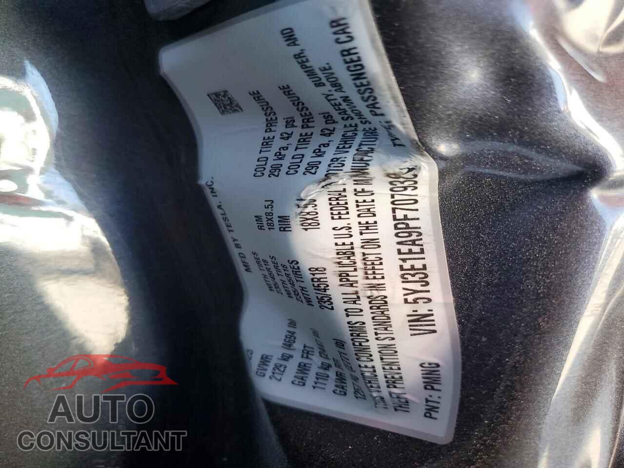 TESLA MODEL 3 2023 - 5YJ3E1EA9PF707938