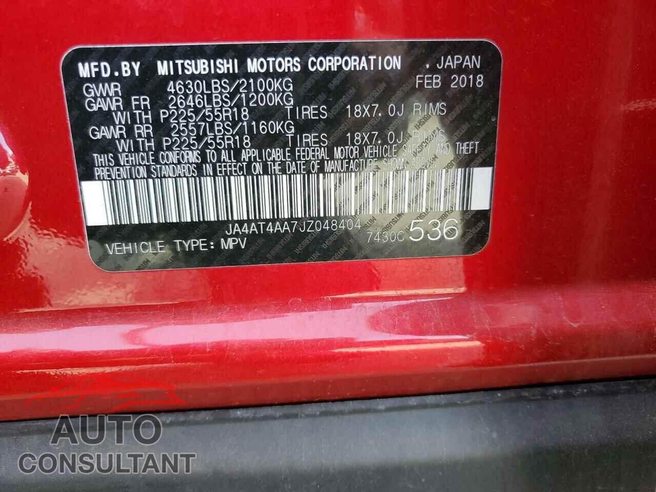 MITSUBISHI ECLIPSE 2018 - JA4AT4AA7JZ048404