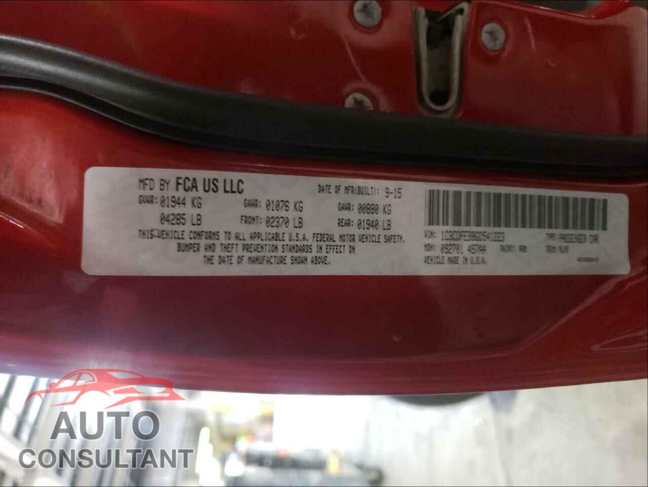 DODGE DART 2016 - 1C3CDFEB8GD541223