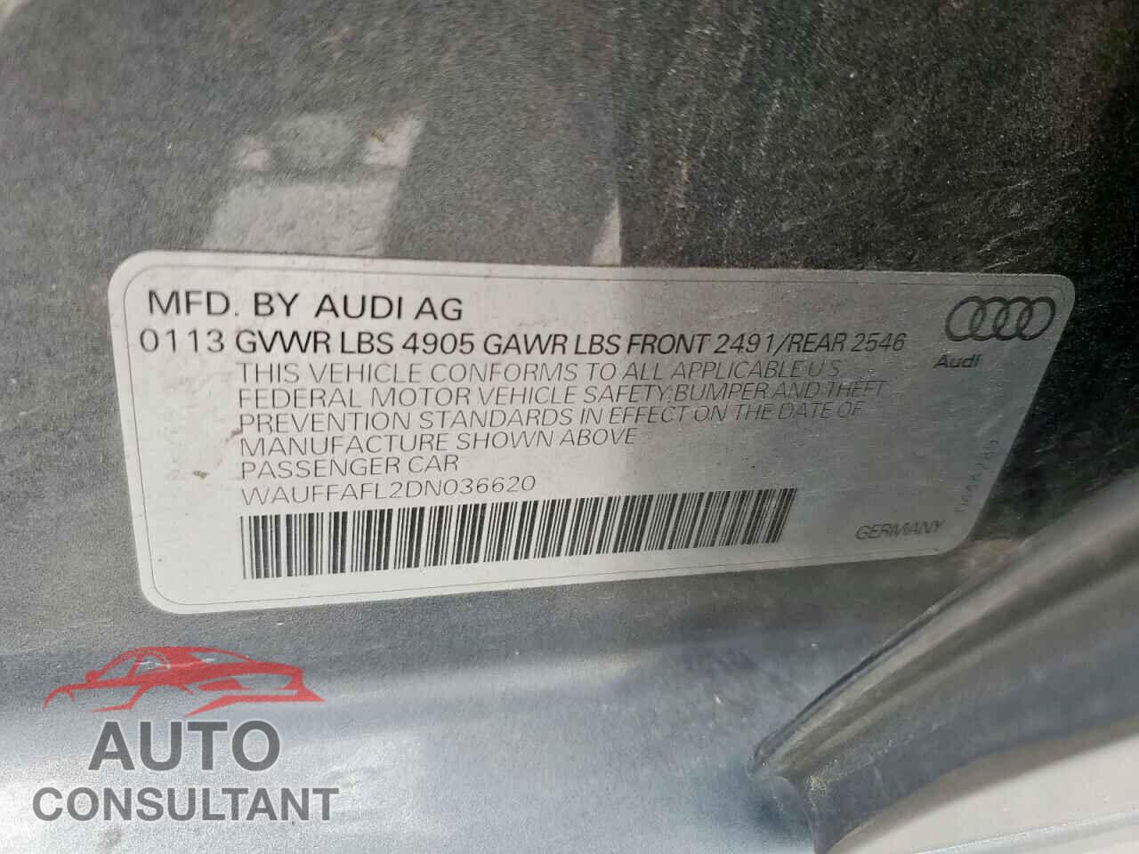 AUDI A4 2013 - WAUFFAFL2DN036620