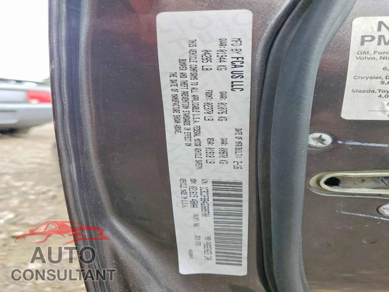 DODGE DART 2016 - 1C3CDFBB4GD689700