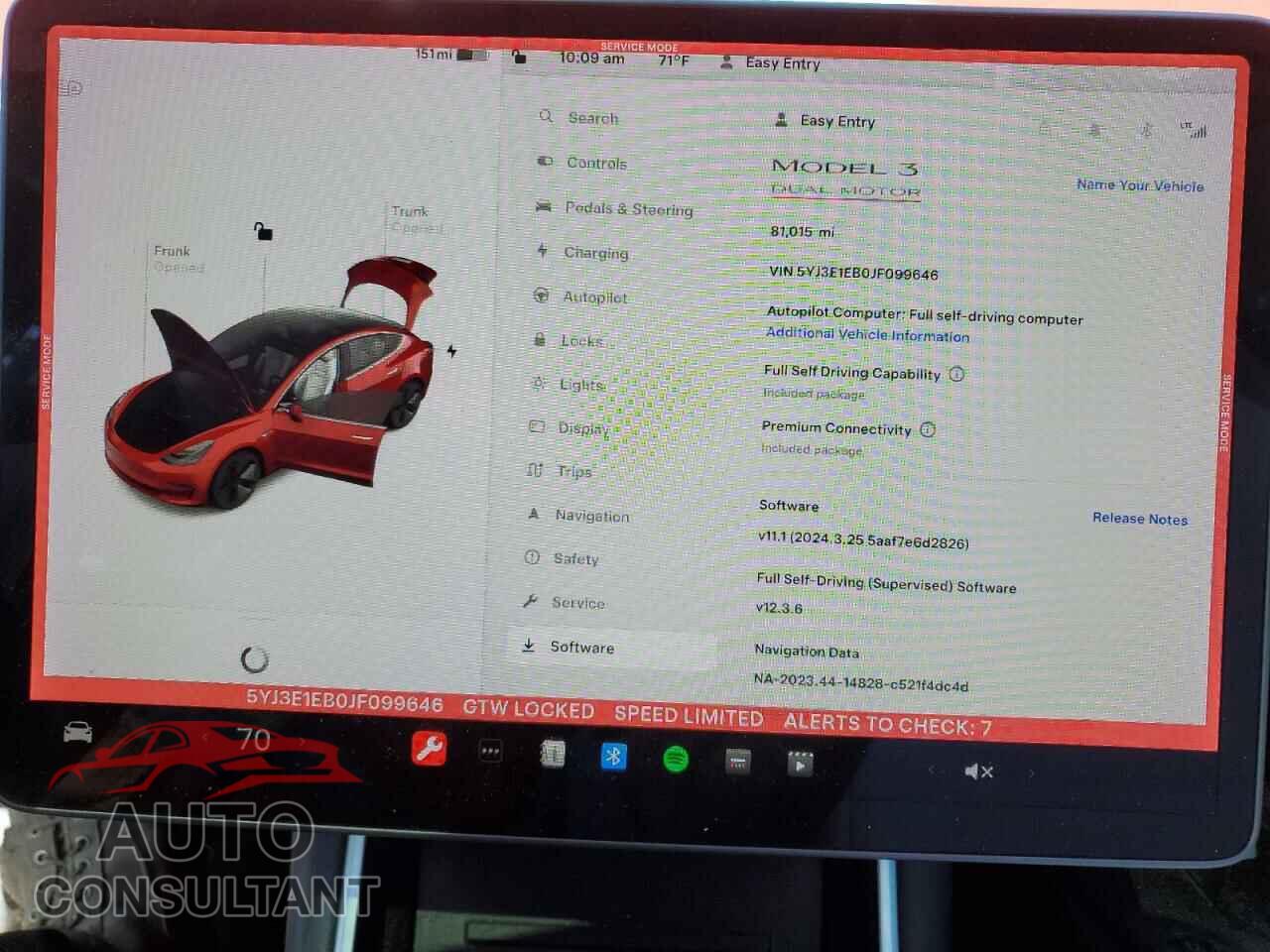 TESLA MODEL 3 2018 - 5YJ3E1EB0JF099646