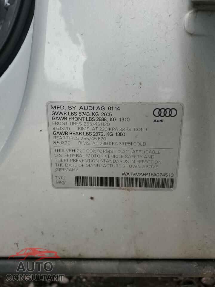 AUDI Q5 2014 - WA1VMAFP1EA074513