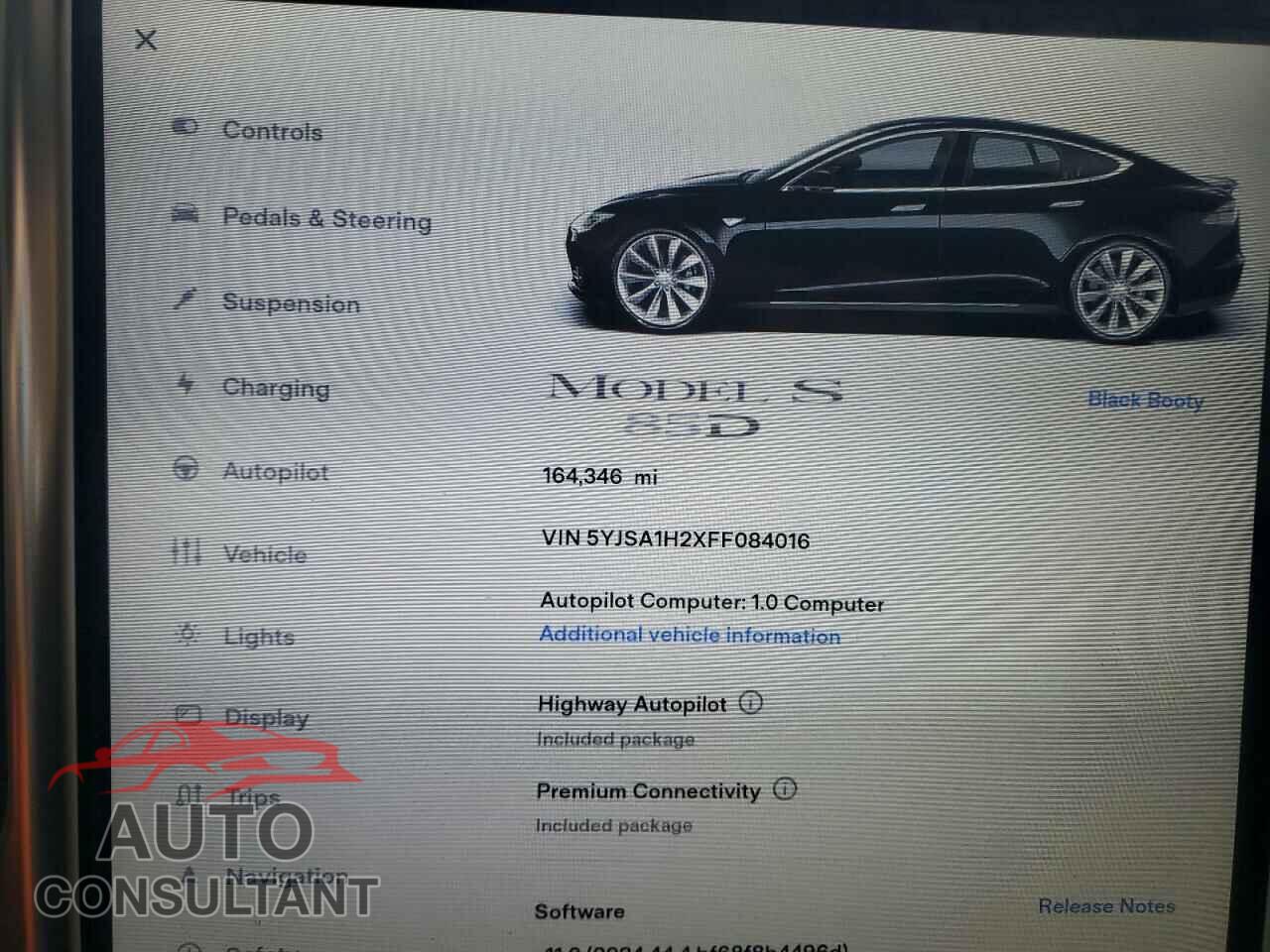 TESLA MODEL S 2015 - 5YJSA1H2XFF084016