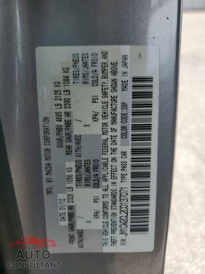 MAZDA 5 2012 - JM1CW2CL2C0137071
