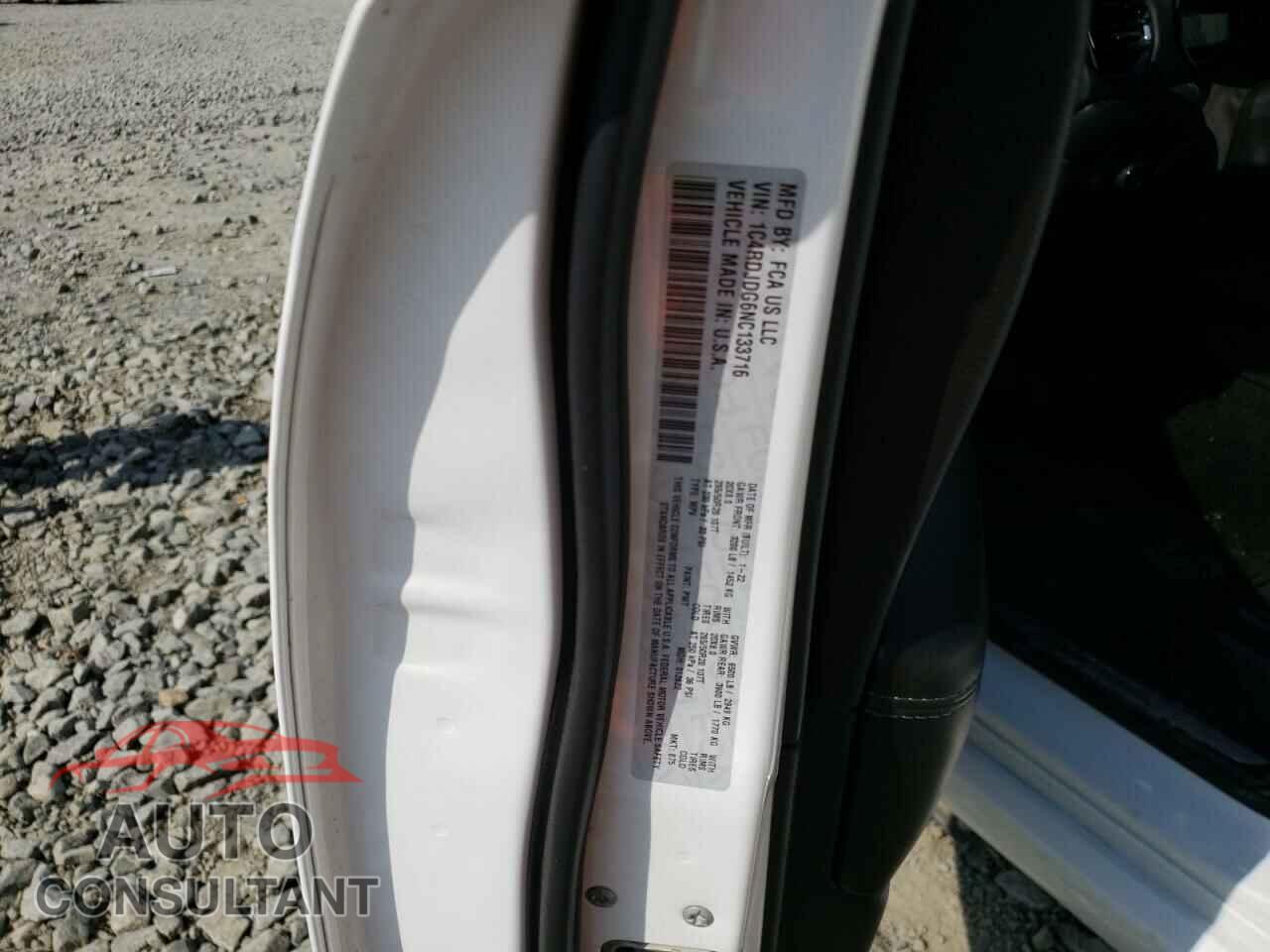 DODGE DURANGO 2022 - 1C4RDJDG6NC133716