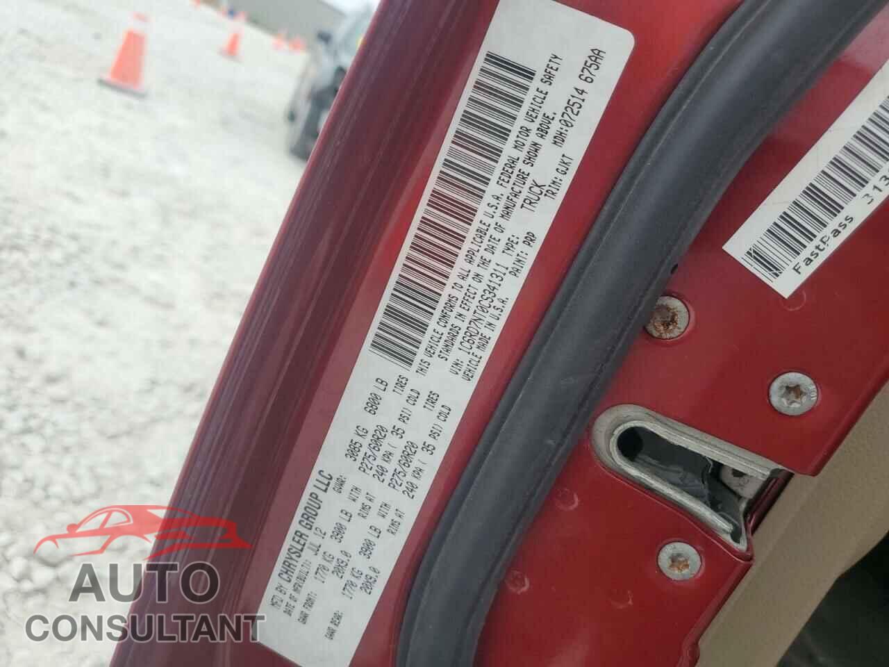 DODGE RAM 1500 2012 - 1C6RD7NT0CS341311