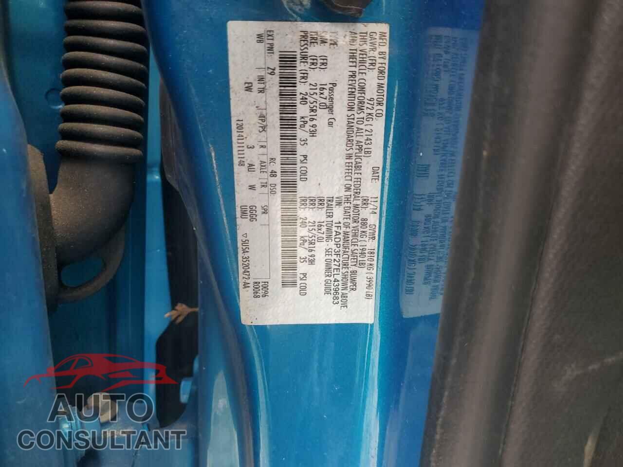 FORD FOCUS 2014 - 1FADP3F27EL439683