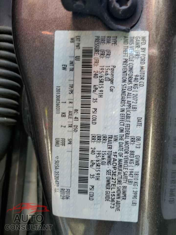 FORD FOCUS 2014 - 1FADP3E27EL153673