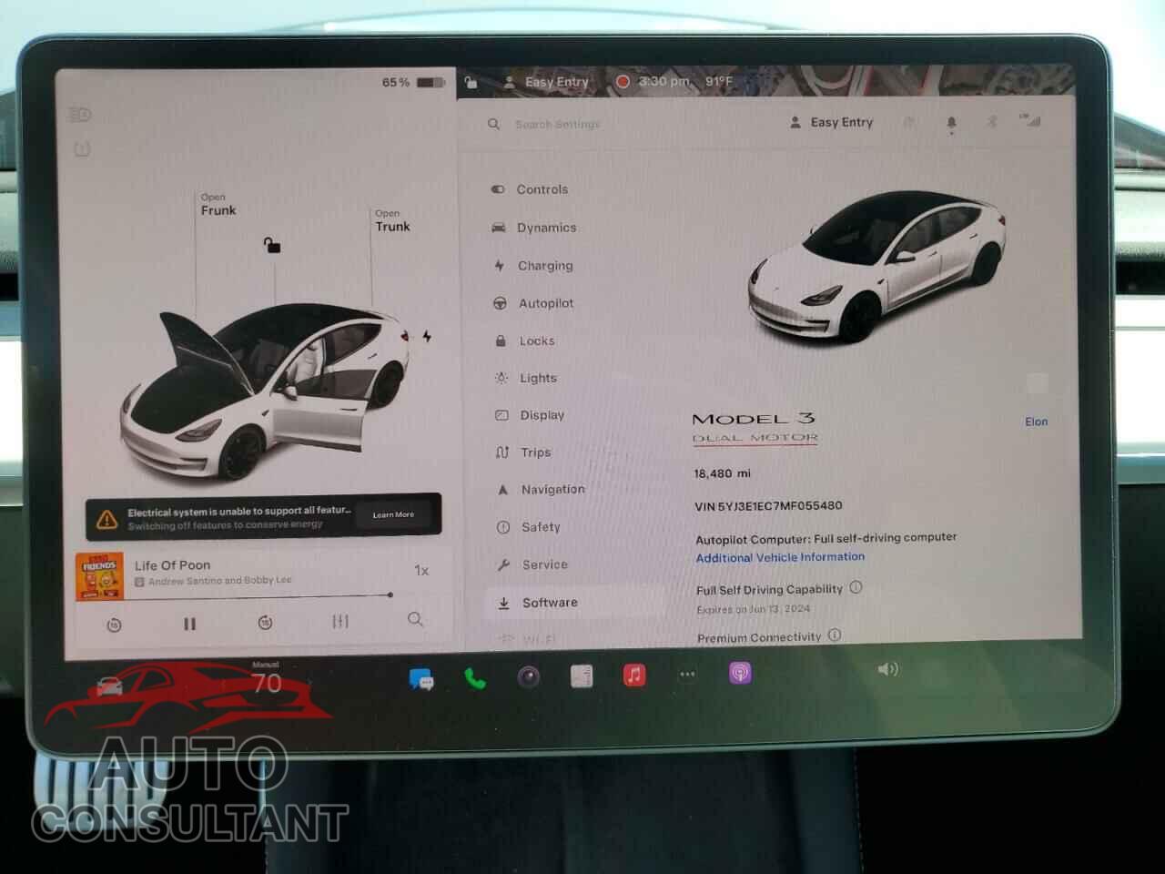 TESLA MODEL 3 2021 - 5YJ3E1EC7MF055480