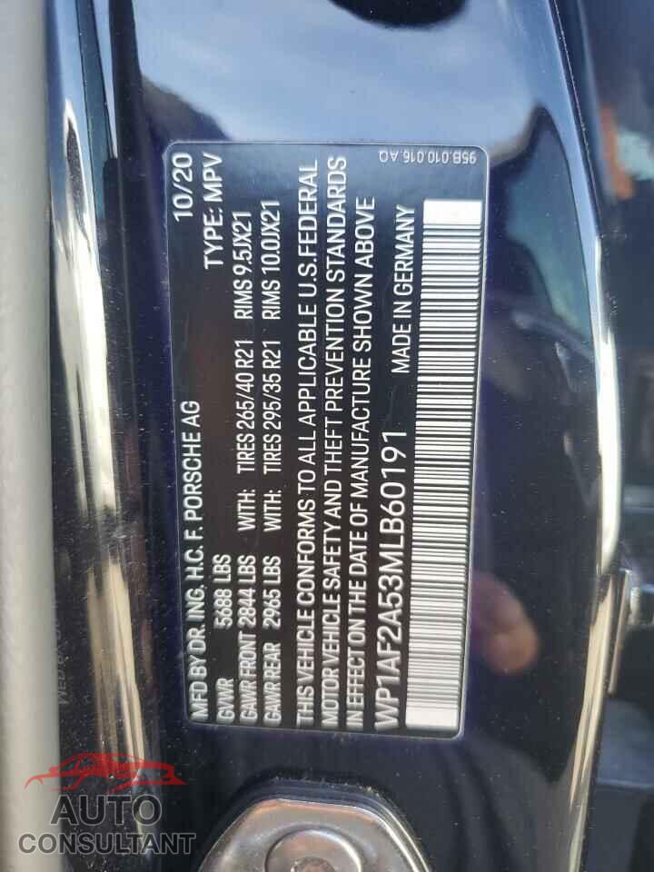 PORSCHE MACAN 2021 - WP1AF2A53MLB60191