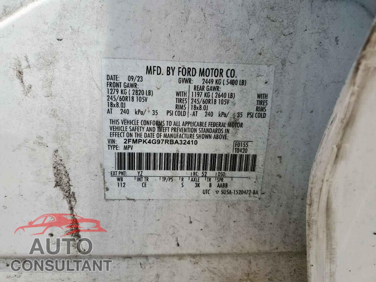 FORD EDGE 2024 - 2FMPK4G97RBA32410