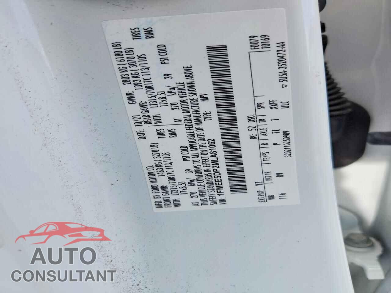 FORD BRONCO 2021 - 1FMEE5DP2MLA81062