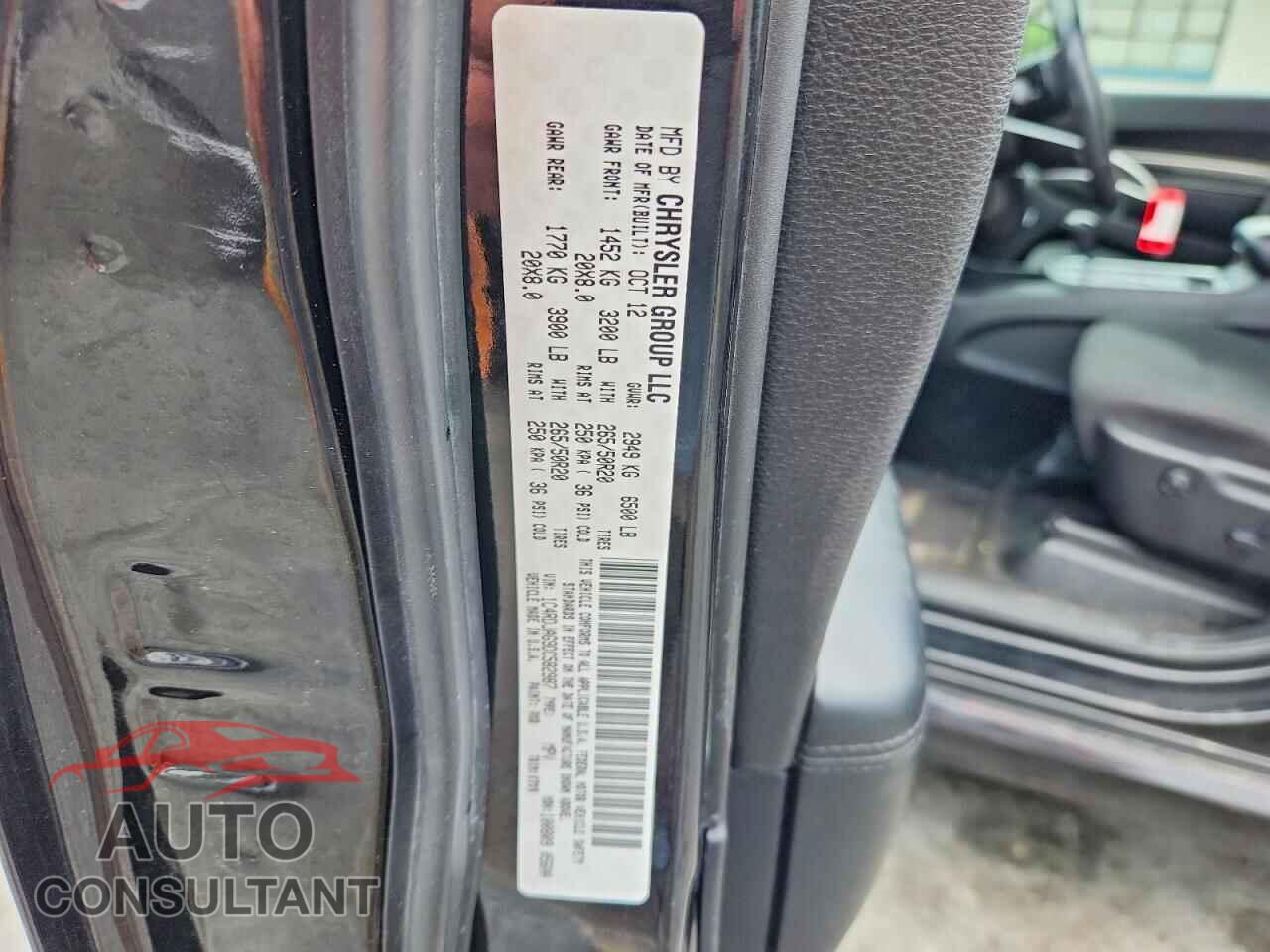 DODGE DURANGO 2013 - 1C4RDJAG9DC582987