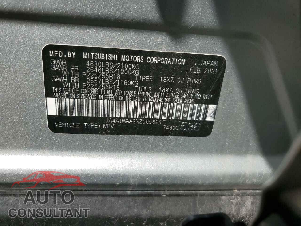 MITSUBISHI ECLIPSE 2022 - JA4ATWAA2NZ005624