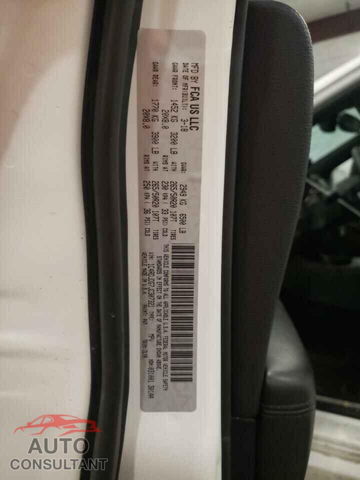 DODGE DURANGO 2018 - 1C4RDJDG7JC307321