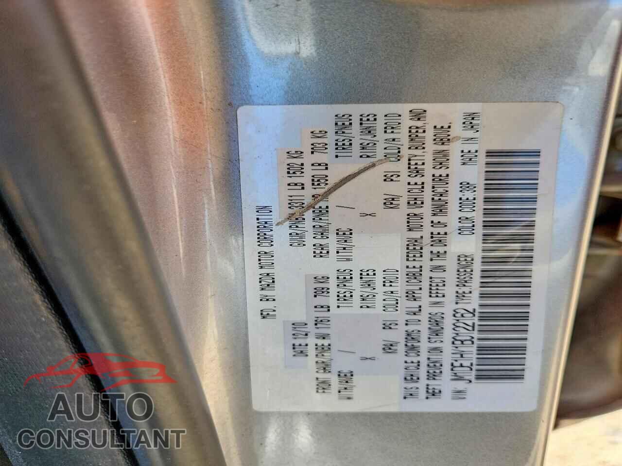 MAZDA 2 2011 - JM1DE1HY1B0122162