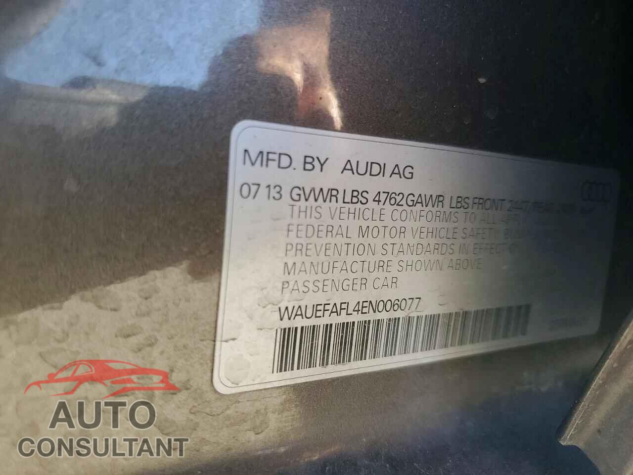 AUDI A4 2014 - WAUEFAFL4EN006077