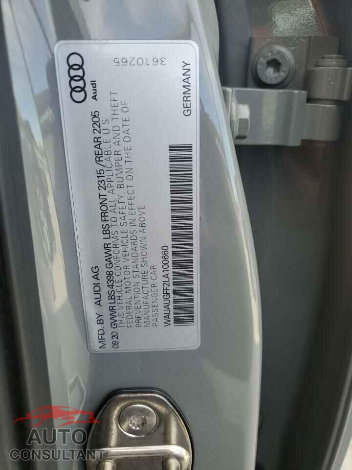 AUDI A3 2020 - WAUAUGFF2LA100660