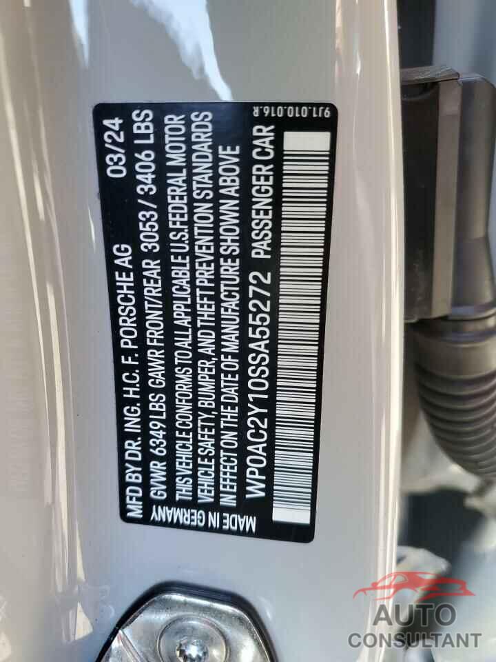 PORSCHE TAYCAN 2025 - WP0AC2Y10SSA55272
