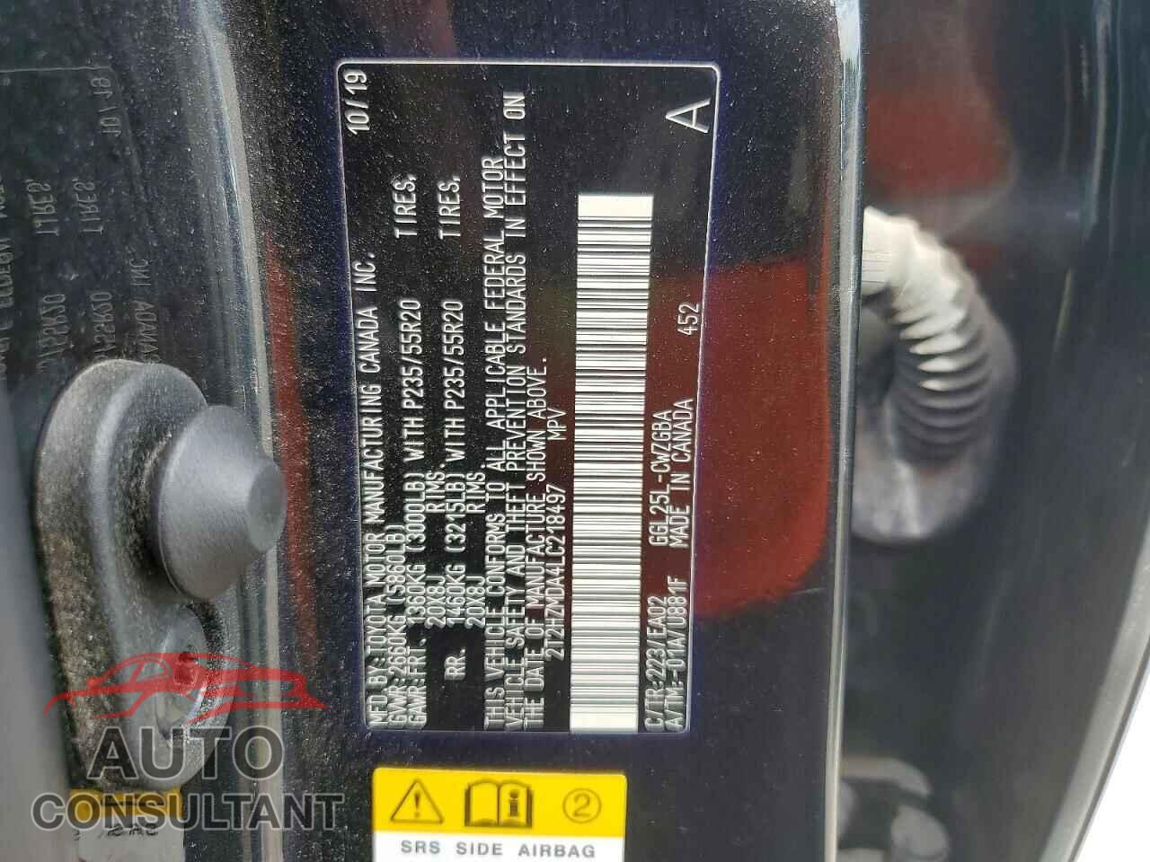 LEXUS RX350 2020 - 2T2HZMDA4LC218497