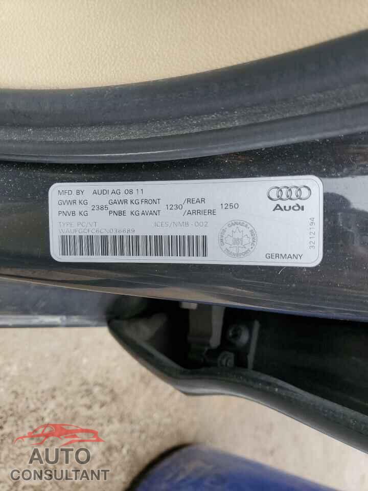 AUDI A6 2012 - WAUFGCFC6CN036689