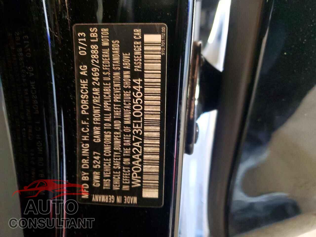 PORSCHE PANAMERA 2014 - WP0AA2A73EL005644
