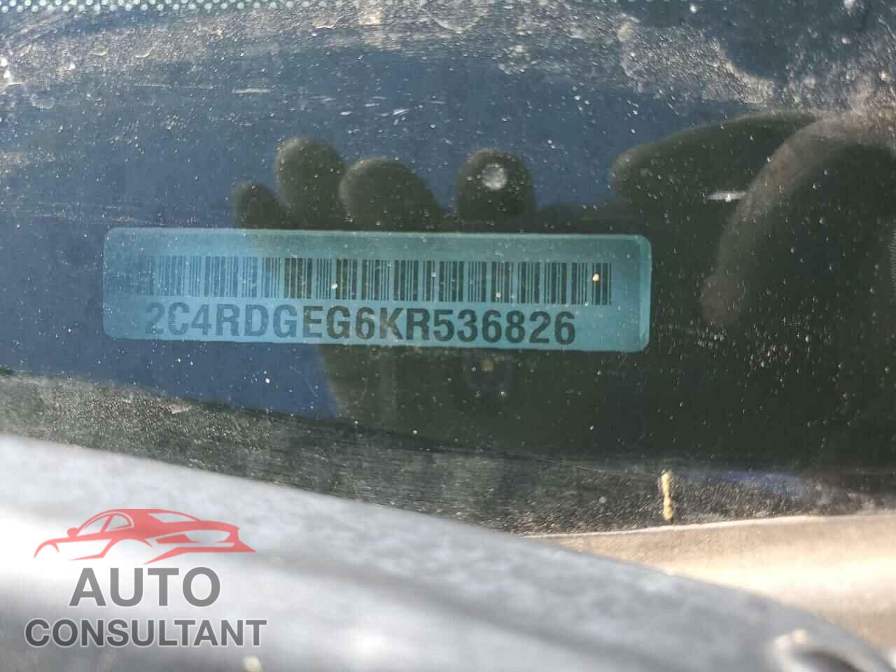 DODGE CARAVAN 2019 - 2C4RDGEG6KR536826