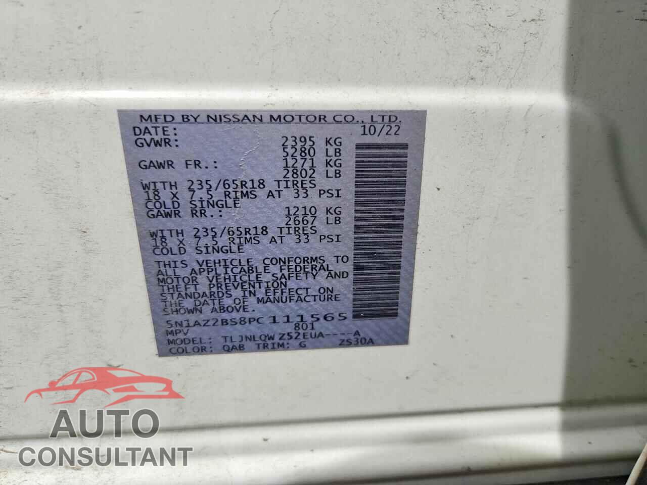 NISSAN MURANO 2023 - 5N1AZ2BS8PC111565