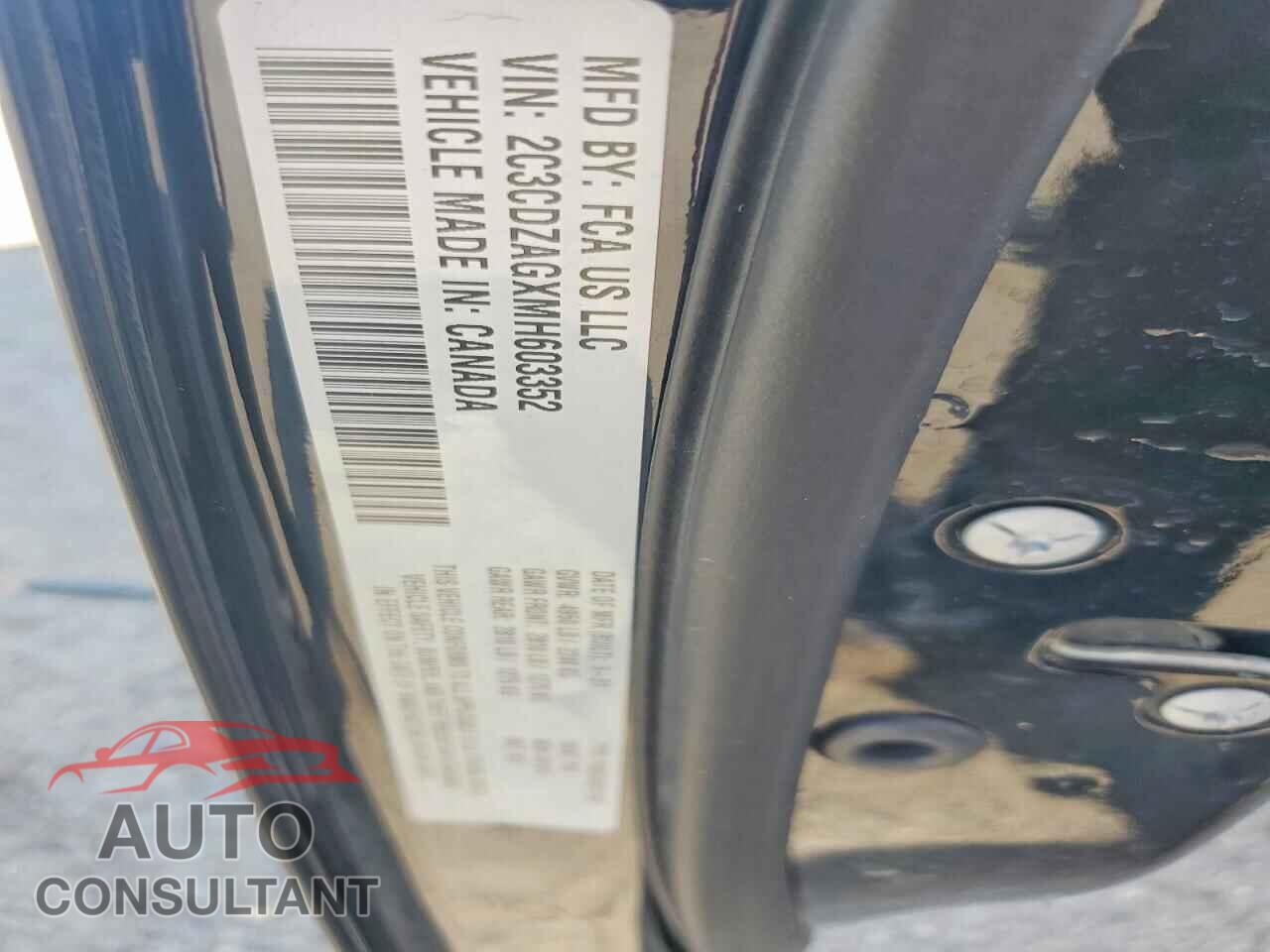 DODGE CHALLENGER 2021 - 2C3CDZAGXMH603352