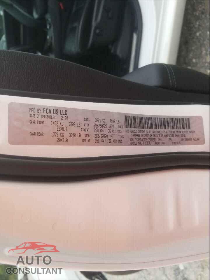 DODGE DURANGO 2020 - 1C4SDJCT2LC309271