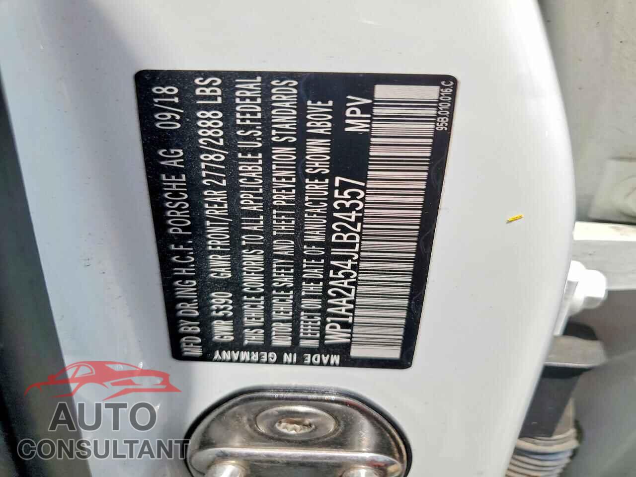 PORSCHE MACAN 2018 - WP1AA2A54JLB24357