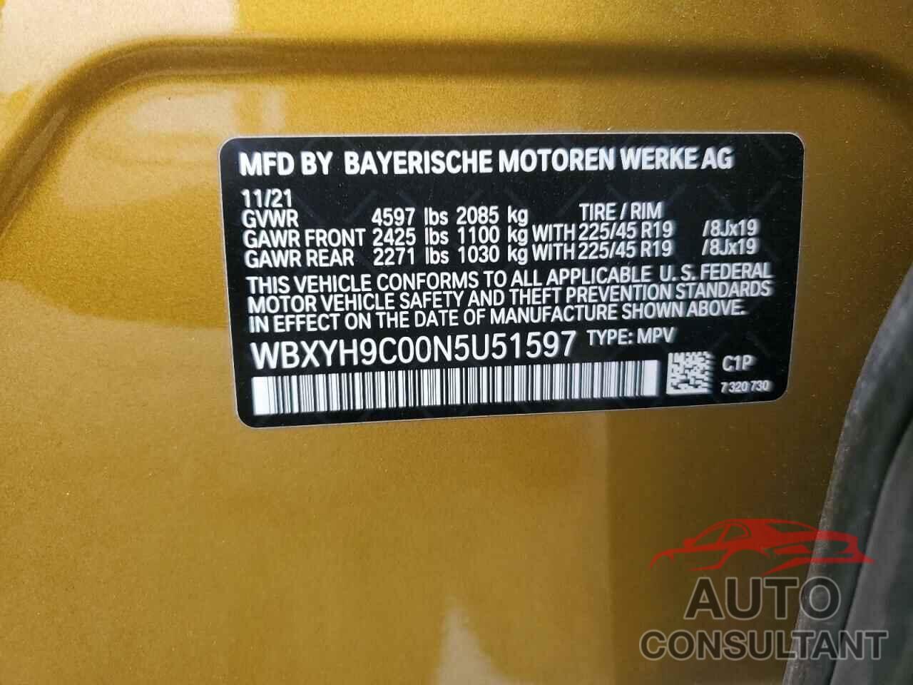 BMW X2 2022 - WBXYH9C00N5U51597