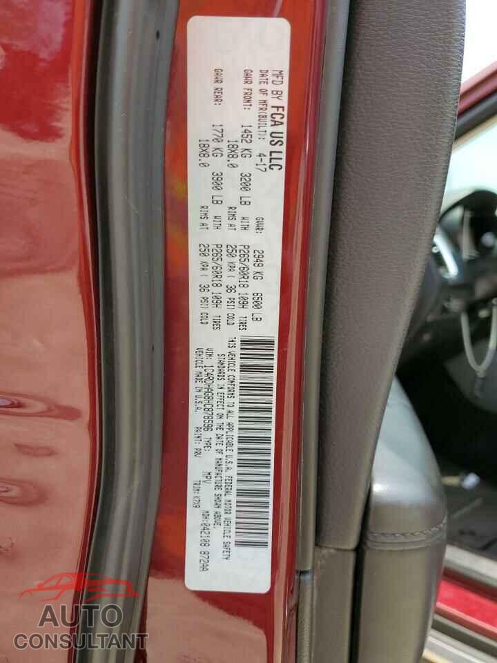 DODGE DURANGO 2017 - 1C4RDHAG8HC878596