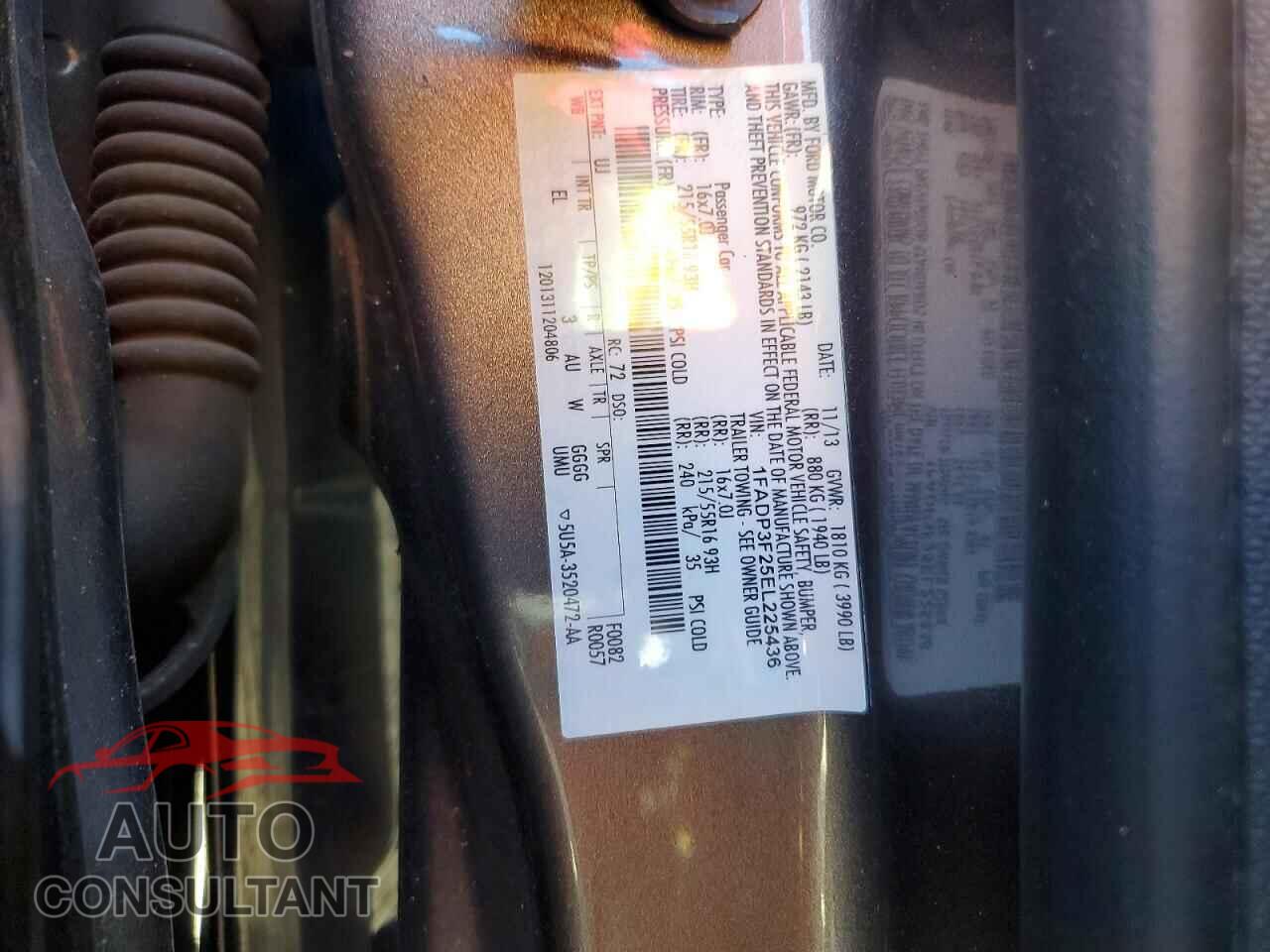 FORD FOCUS 2014 - 1FADP3F25EL225436