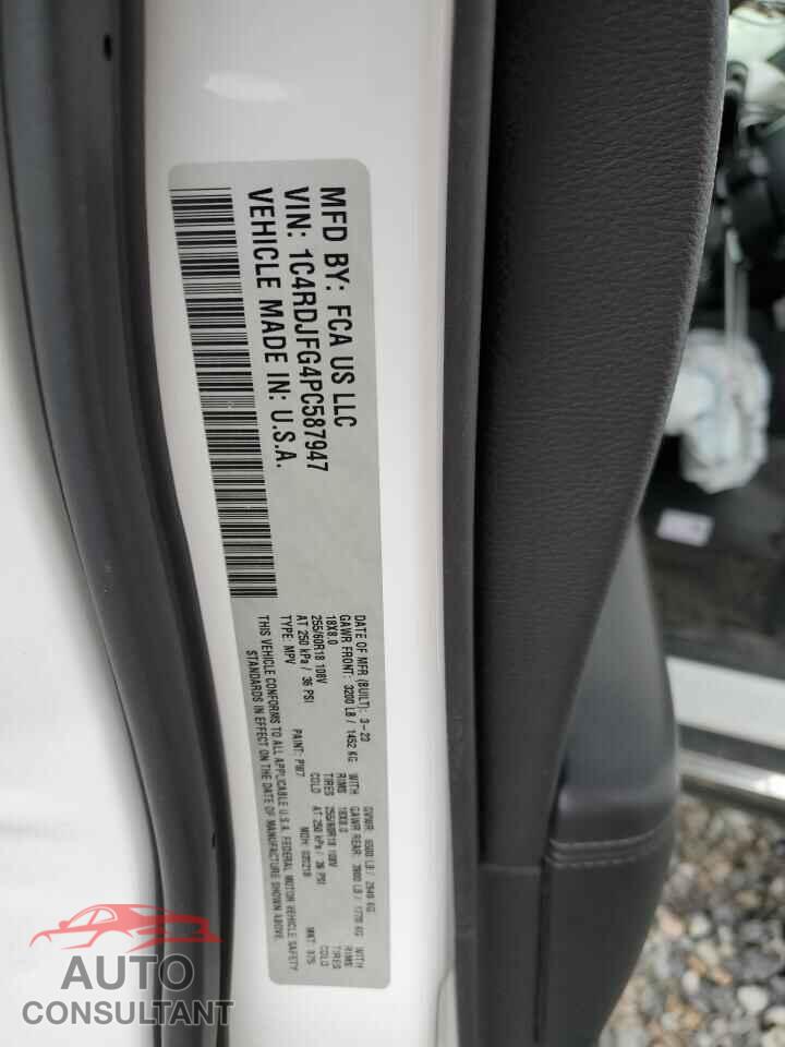 DODGE DURANGO 2023 - 1C4RDJFG4PC587947
