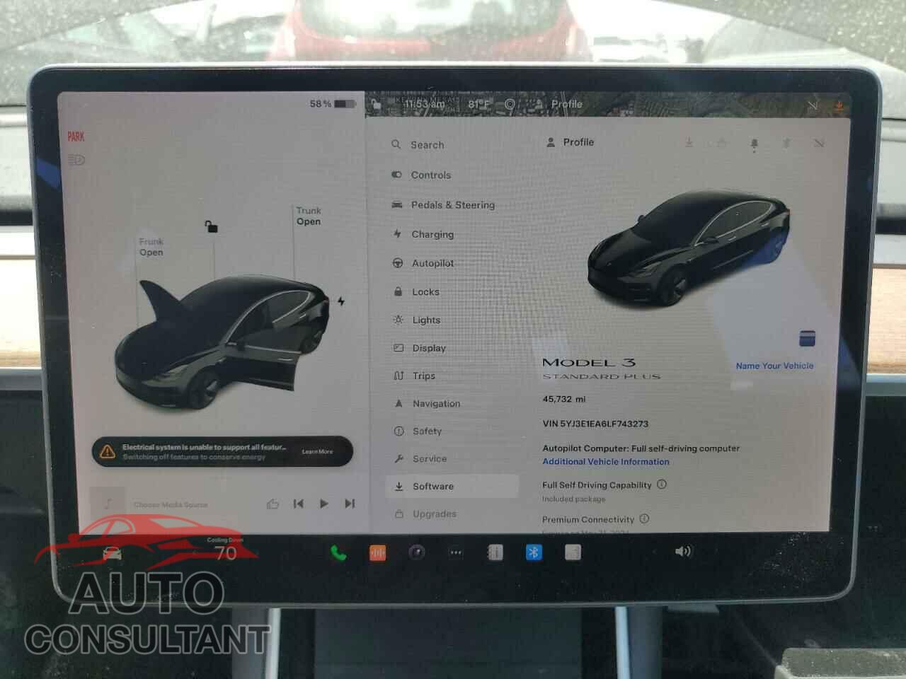 TESLA MODEL 3 2020 - 5YJ3E1EA6LF743273