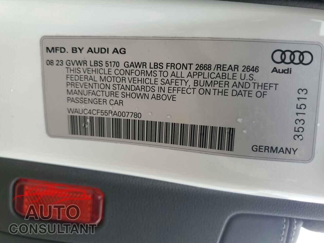 AUDI S5/RS5 2024 - WAUC4CF55RA007780