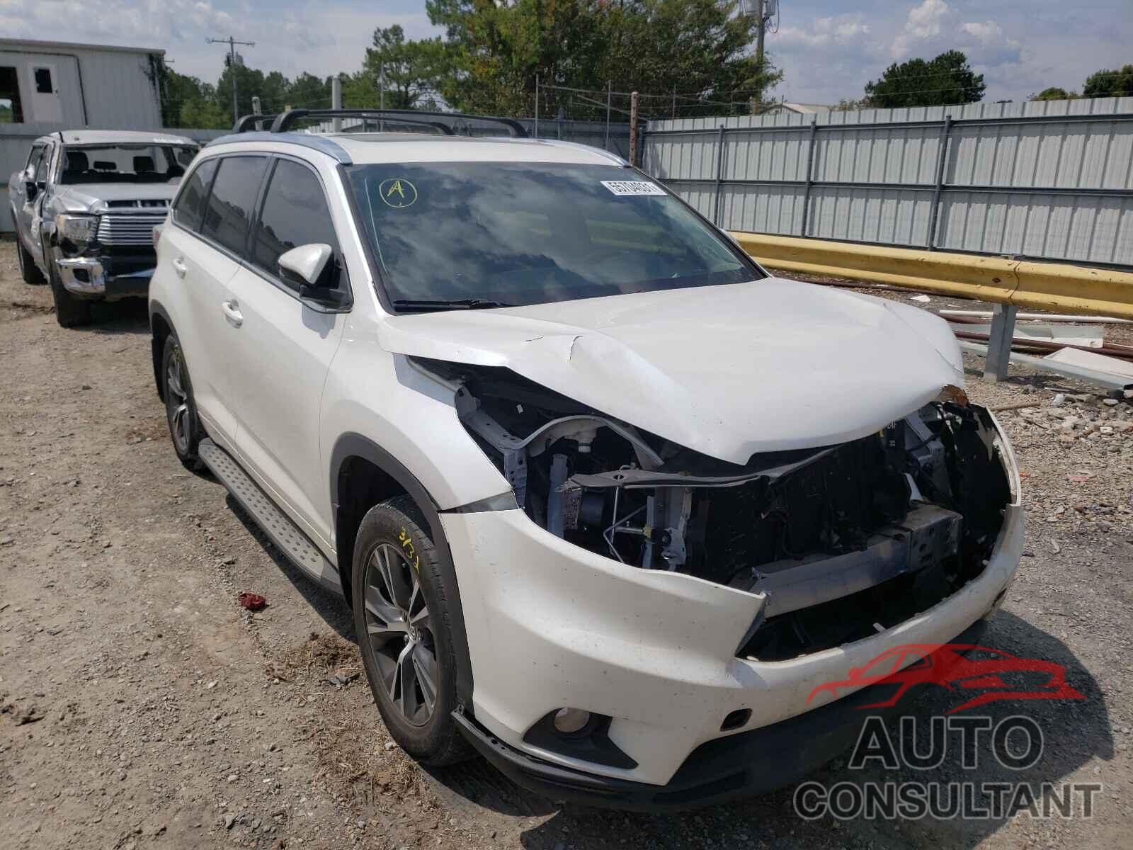 TOYOTA HIGHLANDER 2016 - 5TDKKRFH6GS136872