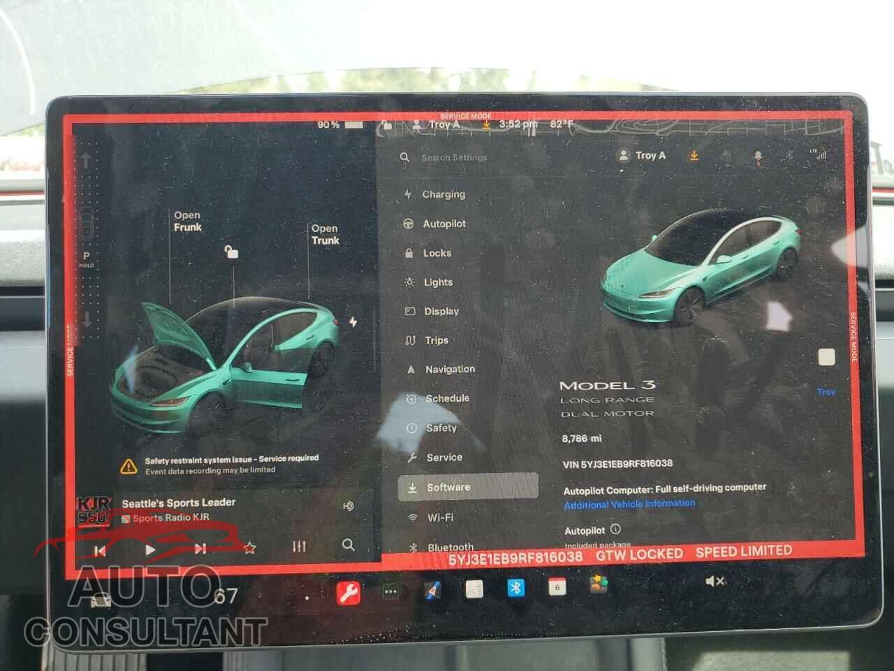 TESLA MODEL 3 2024 - 5YJ3E1EB9RF816038