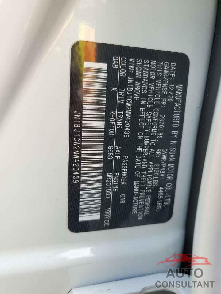 NISSAN ROGUE 2021 - JN1BJ1CW2MW420439