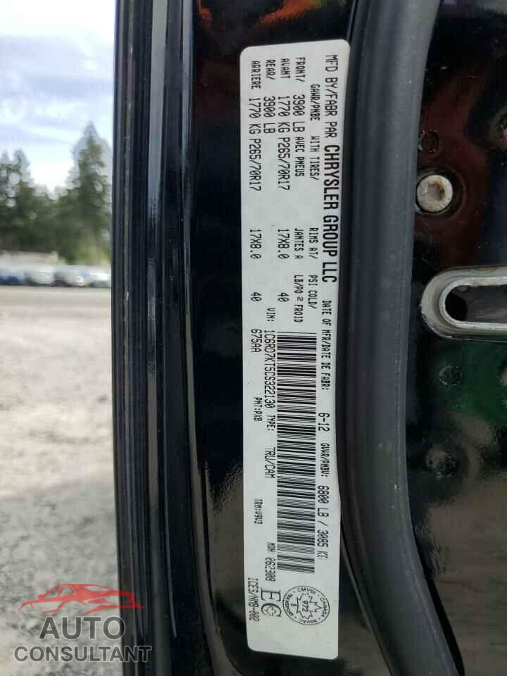 DODGE RAM 1500 2012 - 1C6RD7KT5CS322130