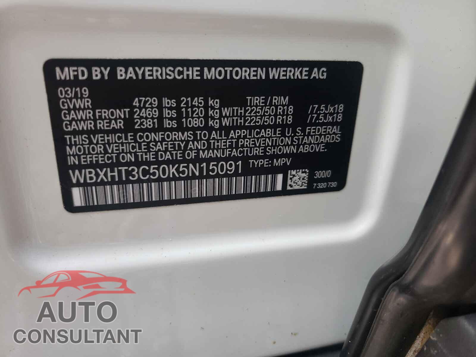 BMW X1 2019 - WBXHT3C50K5N15091